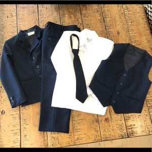 5-Pc Boys Suit Navy - Size 6